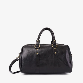 Сумка кожаная саквояж большая InBag Travel bag m01298_s Черный