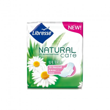 Гігієнічні прокладки Libresse Natural Care Ultra Clip Normal 10 шт (7322540523300)
