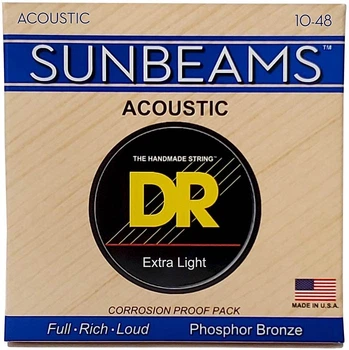 Струны для акустической гитары DR STRINGS SUNBEAM ACOUSTIC PHOSPHOR BRONZE - EXTRA LIGHT (10-48)