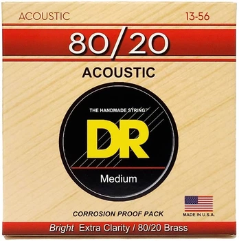 Струны для акустической гитары DR STRINGS HI-BEAM ACOUSTIC 80/20 BRONZE - MEDIUM (13-56)