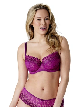 Бюстгальтер Gossard Swirl 17805 м'який балконет на кісточках мережевний 75D Raspberry (5053014962753)