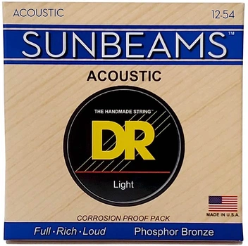 Струны для акустической гитары DR STRINGS SUNBEAM ACOUSTIC PHOSPHOR BRONZE - LIGHT (12-54)