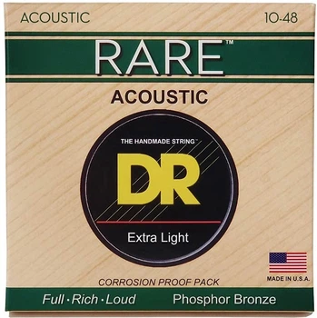 Струны для акустической гитары DR STRINGS RARE ACOUSTIC PHOSPHOR BRONZE - EXTRA LIGHT (10-48)