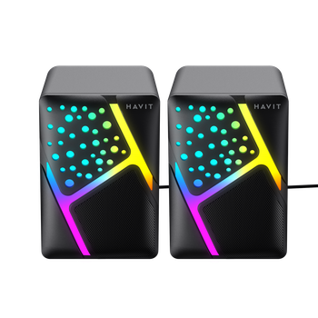 Стерео колонки havit hv-sk763 usb rgb black