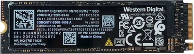 SSD диск Western Digital SN730 256GB M.2 2280 PCIe 3.0 x4 NVMe 3D NAND TLC (SDBQNTY-256G)