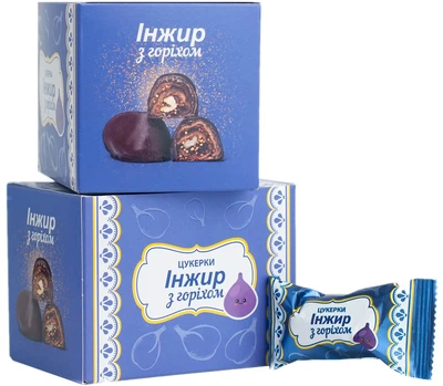 Цукерки Пригощайся Інжир з горіхом 270 г (4820022713278)