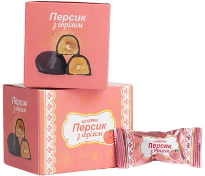 Цукерки Пригощайся Персик з горіхом 270 г (4820022713346)