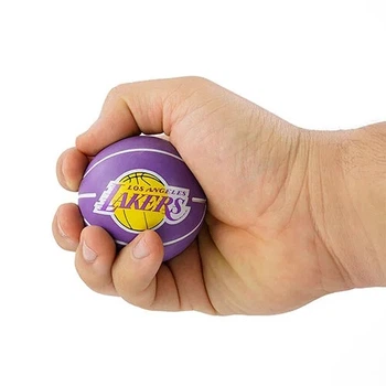 Мини-мяч баскетбольный для дриблинга Wilson NBA Dribbler Los Angeles Lakers 6 см (WTB1100PDQLAL)