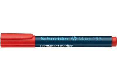 Маркер Schneider перманентный 1-4 мм красный (S113302)