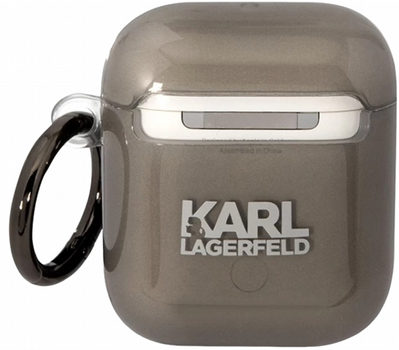 Etui CG Mobile Karl Lagerfeld Karl`s Head do AirPods 1 / 2 Czarny (3666339088019)