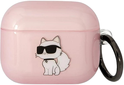 Чохол CG Mobile Karl Lagerfeld Ikonik Choupette для AirPods 3 Pink (3666339088095)