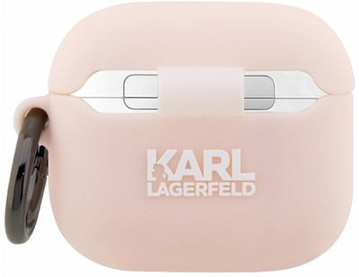 Etui CG Mobile Karl Lagerfeld Silicone Karl Head 3D do AirPods 3 Różowy (3666339087883)