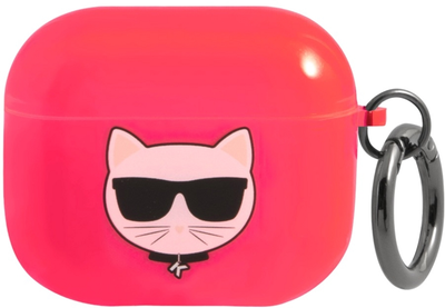 Etui CG Mobile Karl Lagerfeld Choupette do AirPods 3 Różowy (3666339009335)