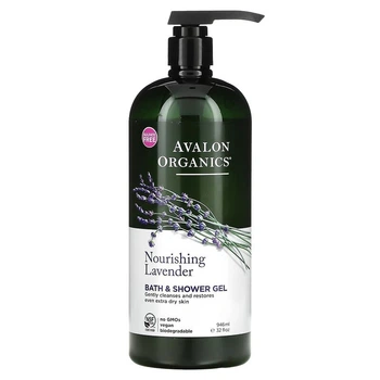 Гель для ванны и душа Avalon Organics "Nourishing Lavender Bath & Shower Gel" с маслом лаванды (946 мл)