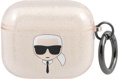 Чохол CG Mobile Karl Lagerfeld Glitter Karl`s Head для AirPods 3 Gold (3666339030360)
