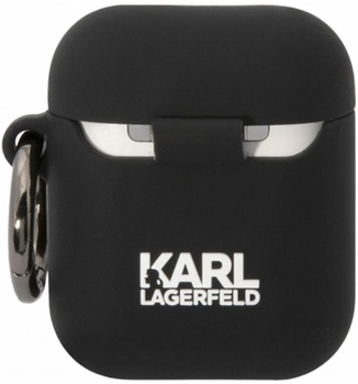 Etui CG Mobile Karl Lagerfeld Silicone Choupette do AirPods 1 / 2 Czarny (3700740479094)