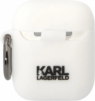Чохол CG Mobile Karl Lagerfeld Silicone Karl & Choupette для AirPods 1 / 2 White (3666339088194)