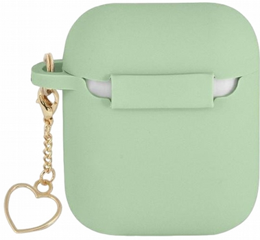 Чохол CG Mobile Guess Silicone Charm Heart Collection GUA2LSCHSN для AirPods 1 / 2 Green (3666339039066)