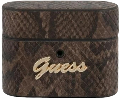 Etui CG Mobile Guess Python Collection GUACAPPUSNSMLBR do AirPods Pro Brązowy (3700740479063)