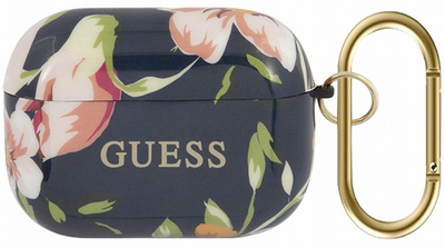 Etui CG Mobile Guess Flower Collection GUACAPTPUBKFL03 do AirPods Pro Niebieski (3700740475263)