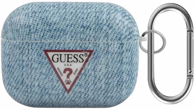 Etui CG Mobile Guess Jeans Collection GUACAPTPUJULLB do AirPods Pro Niebieski (3700740485644)