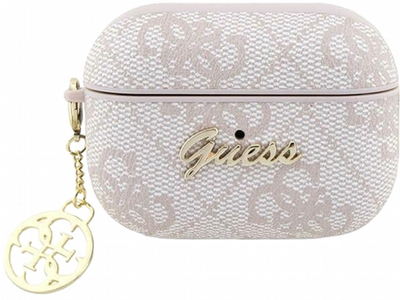 Etui CG Mobile Guess 4G Charm Collection GUAP2G4GSMP do AirPods Pro 2 Różowy (3666339102500)
