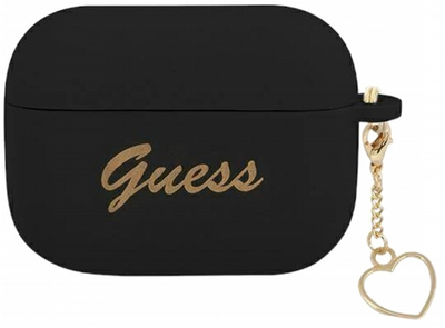 Чохол CG Mobile Guess Silicone Charm Heart Collection GUAPLSCHSK для AirPods Pro Black (3666339038984)