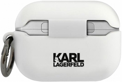 Etui CG Mobile Karl Lagerfeld Silicone Ikonik KLACAPSILGLWH do Apple AirPods Pro Biały (3700740494455)