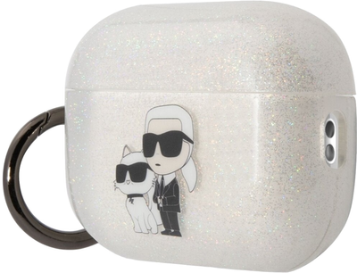 Чохол CG Mobile Karl Lagerfeld Glitter Karl & Choupette KLAP2HNKCTGT для Apple AirPods Pro 2 White (3666339099336)