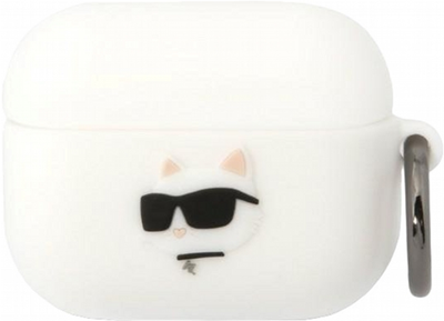 Чохол CG Mobile Karl Lagerfeld Silicone Choupette Head 3D KLAPRUNCHH для AirPods Pro White (3666339087937)