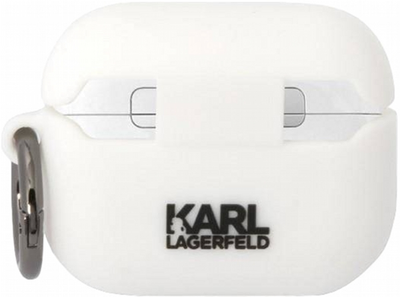 Etui CG Mobile Karl Lagerfeld Silicone Karl Head 3D KLAPRUNIKH do AirPods Pro Biały (3666339087845)