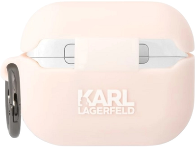 Etui CG Mobile Karl Lagerfeld Silicone Karl Head 3D KLAPRUNIKP do AirPods Pro Różowy (3666339087876)