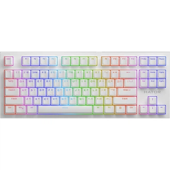 Клавіатура HATOR Skyfall 2 TKL PRO orange RGB USB White (HTK-751)