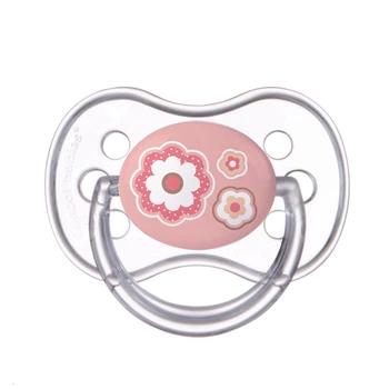 Пустышка латексная круглая Newborn baby Розовая Canpol Babies 6-18 м (5903407224329)