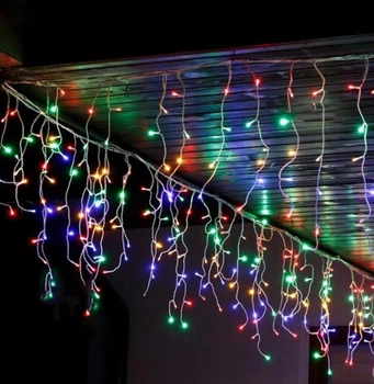 Светодиодная гирлянда бахрома 120 LED, 3x0,5м, 8 режимов, 220В, прозрачный провод, IP44