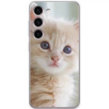 Силіконовий Чохол з Картинкою для Samsung Galaxy S23 (S911) Принт (Котик) (45776-ysm99)