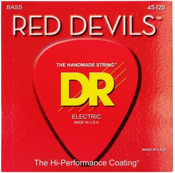 Струни для бас-гітари DR STRINGS RED DEVILS BASS - MEDIUM - 5-STRING (45-125)
