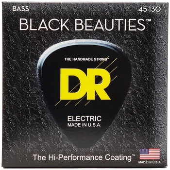 Струны для&nbsp;бас-гитары DR STRINGS BLACK BEAUTIES BASS 5-STRING - MEDIUM (45-130)