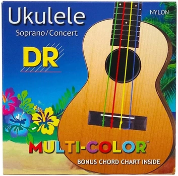 Струни для укулеле сопрано / концерт DR STRINGS MULTI-COLOR UKULELE SOPRANO/CONCERT