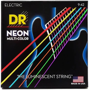 Струни для електрогітари DR STRINGS NEON MULTI-COLOR ELECTRIC - LIGHT (9-42)