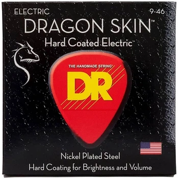 Струны для электрогитары DR STRINGS DRAGON SKIN ELECTRIC - LIGHT HEAVY (9-46)