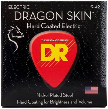 Струны для электрогитары DR STRINGS DRAGON SKIN ELECTRIC - LIGHT (9-42)