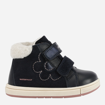 Zimowe trzewiki dziewczęce ocieplane Geox Sneakers B264ZA02243-C4021 26 Ciemnogranatowe (8050036767462)