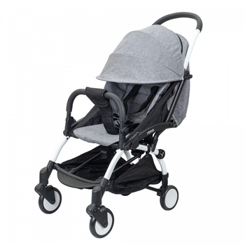 Прогулочная коляска Yoya 175A+ Premium Edition Gray Серая рама белая, колеса ч/б