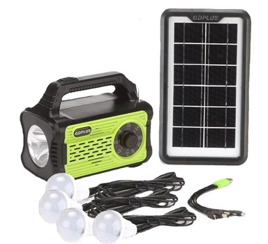 Портативна сонячна станція GDPlus GD-8076 13800mAh FM-радіо + Bluetooth (1949240978)