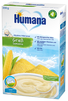 Молочная каша humana кукурузная, с 6 месяцев. 200 г (4031244775610)