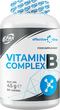 Suplement diety 6PAK Nutrition Effective line Vitamin B Complex 90 tabletek (5902811805476)
