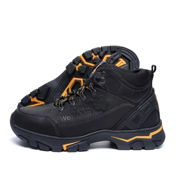 Мужские зимние кожаные ботинки Jack Wolfskin Black 45 30 см Черные