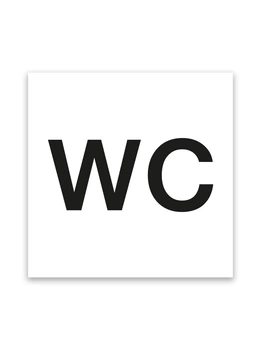 Табличка WC БРТ Готовый значок Туалет 10*10 см ПВХ
