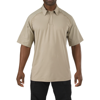 Футболка Поло тактична з коротким рукавом 5.11 Tactical RAPID PERFORMANCE POLO - SHORT SLEEVE Silver Tan XS (41018-160)